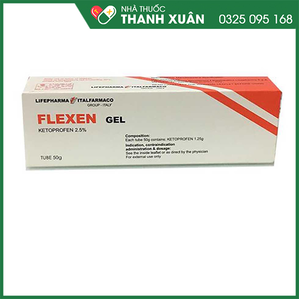 Thuốc Flexen Gel giảm đau do cơ, gân, khớp